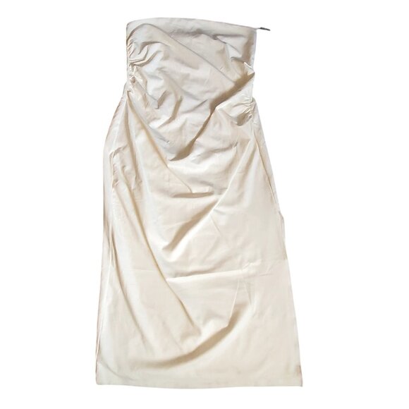 White Strapless Maxi Dress XXL By A New Day Elastic strapless top for secure fit - Picture 9 of 12